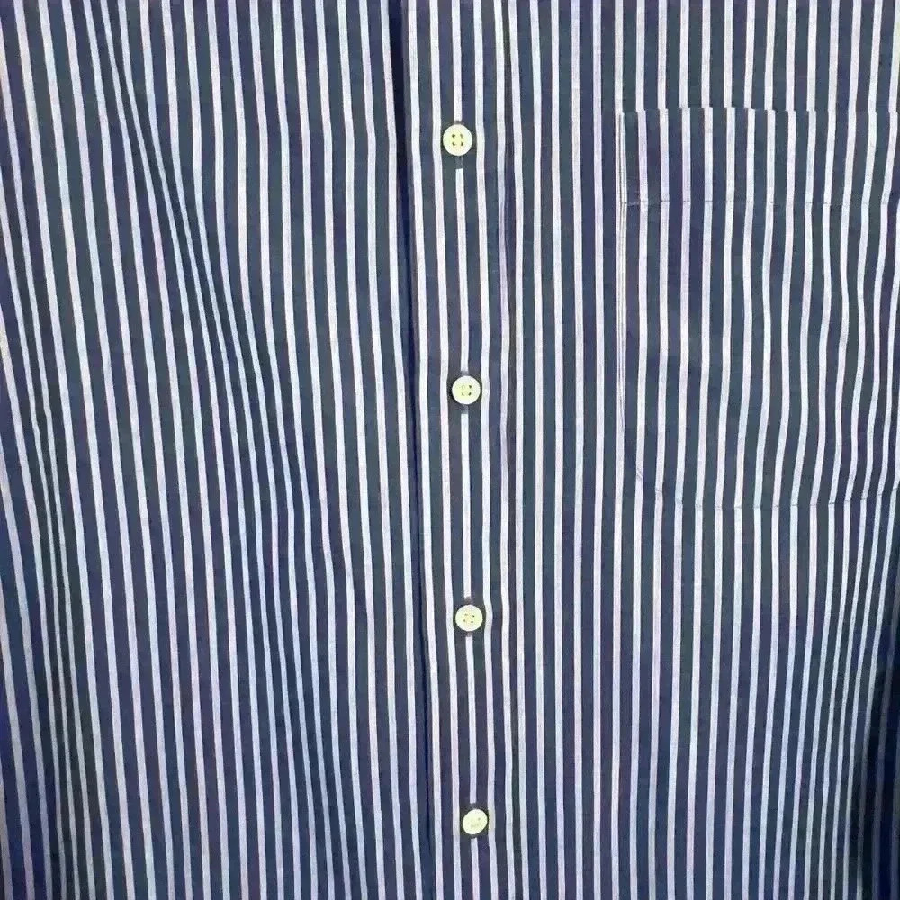 Nordstrom 100% Long Staple Cotton Italian Broadcloth Dress Shirt Size 15-32 - Picture 2 of 4